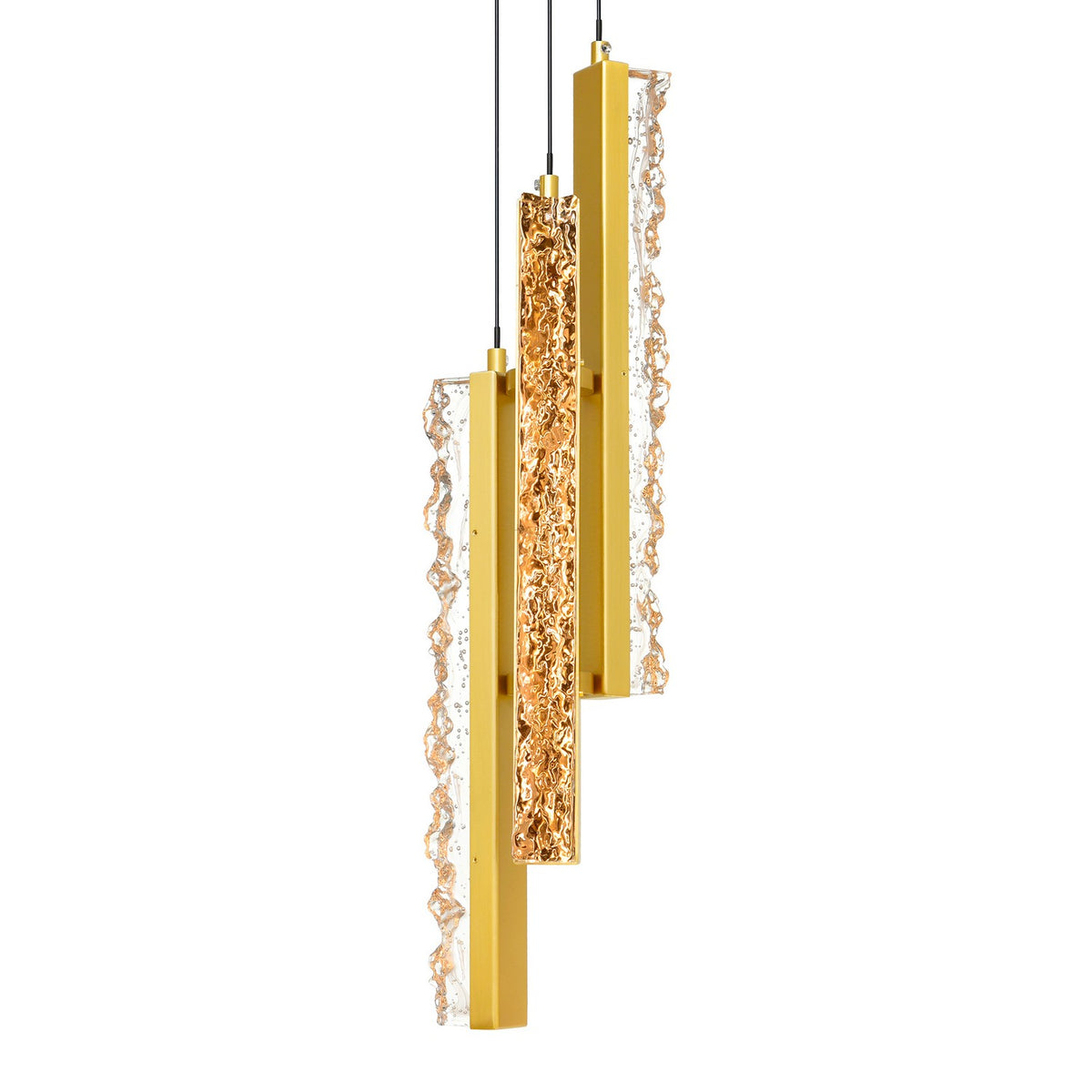CWI Lighting - 1588P6-3-624 - LED Mini Pendant - Stagger - Brass