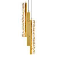 CWI Lighting - 1588P6-3-624 - LED Mini Pendant - Stagger - Brass