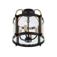 Artcraft - AC11513BB - Four Light Flush Mount - Bonita - Black and Brushed Brass