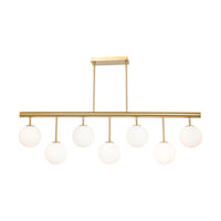 Artcraft - AC11767BR - Seven Light Island/Pool Table - Aurelia - Brass