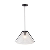 Artcraft - AC11911BK - One Light Pendant - Baltic - Black and Brushed Brass