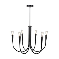 Artcraft - AC11926BK - Six Light Chandelier - Bronte - Black