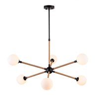 Artcraft - AC11846BK - Six Light Chandelier - Capilano - Black
