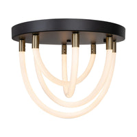Artcraft - AC6811BK - LED Flush Mount - Cascata - Black and Brushed Brass