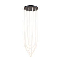 Artcraft - AC6812BK - LED Chandelier - Cascata - Black and Brushed Brass