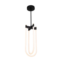 Artcraft - AC6815BK - LED Pendant - Cascata - Black and Brushed Brass