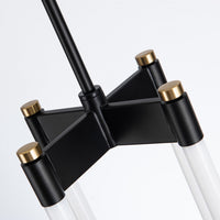 Artcraft - AC6815BK - LED Pendant - Cascata - Black and Brushed Brass