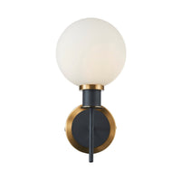Artcraft - AC11871WH - One Light Wall Sconce - Gem - Black and Brushed Brass