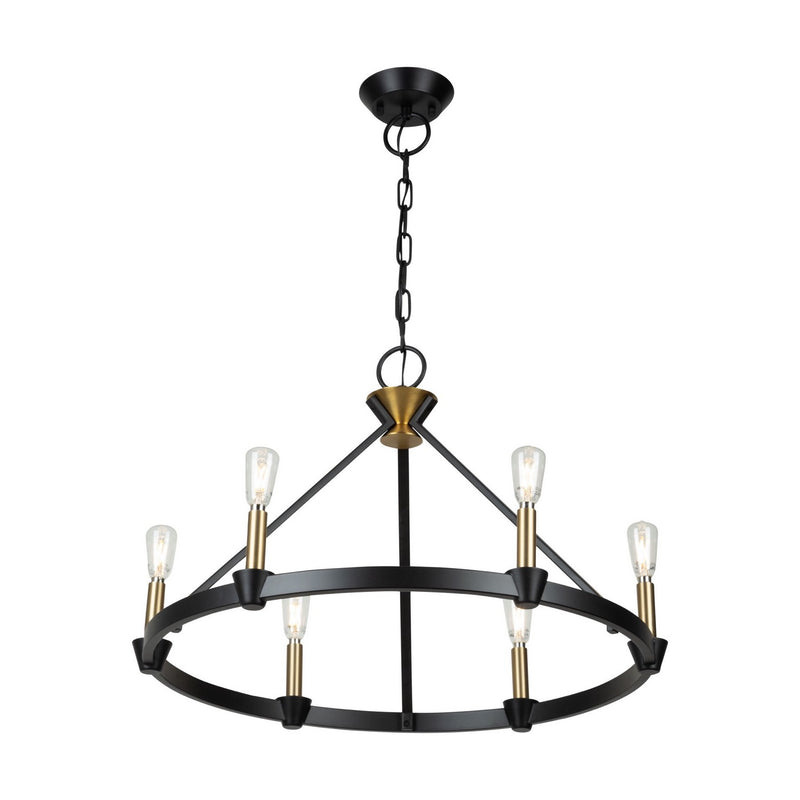 Artcraft - AC11986BB - Six Light Chandelier - Notting Hill - Black and Brushed Brass