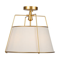 Artcraft - SC13362BR - Three Light Semi-Flush Mount - Pullman - Brass