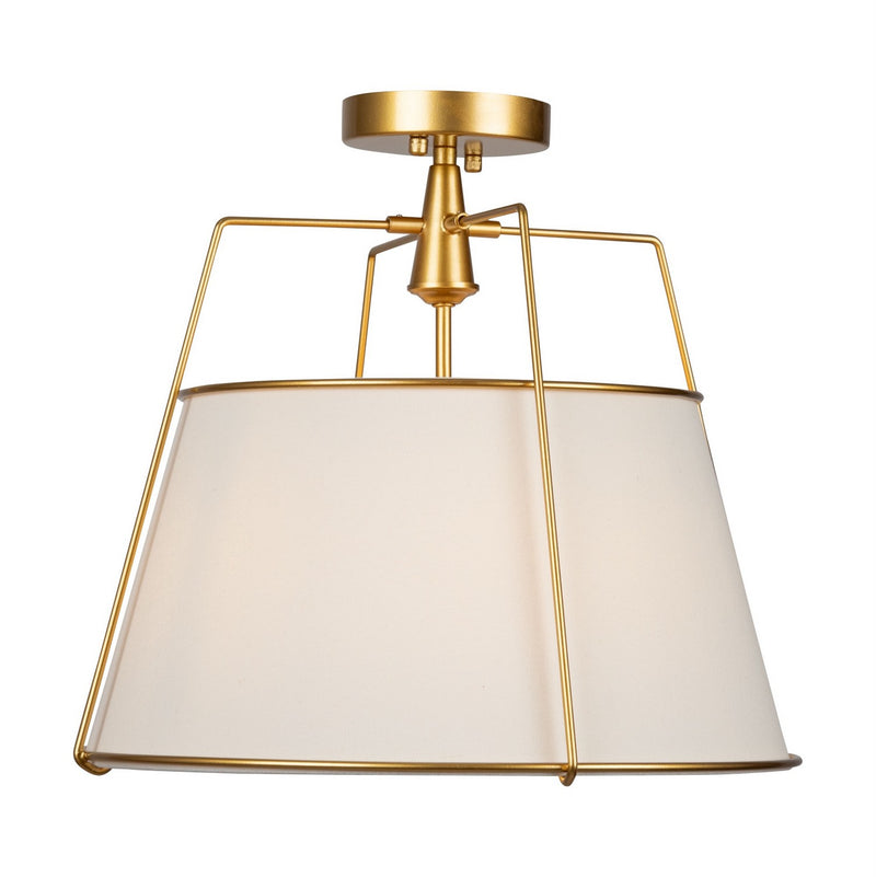 Artcraft - SC13362BR - Three Light Semi-Flush Mount - Pullman - Brass