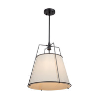 Artcraft - SC13363BK - Three Light Pendant - Pullman - Black