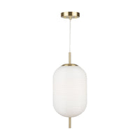 Artcraft - AC10631BR - One Light Pendant - Vita - White, Brass