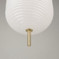 Artcraft - AC10631BR - One Light Pendant - Vita - White, Brass