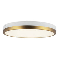 Alora - FM554215AGWH-5CCT - LED Flush Mount - Adelaide - Aged Gold/White
