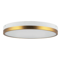 Alora - FM554215AGWH-5CCT - LED Flush Mount - Adelaide - Aged Gold/White