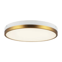 Alora - FM554215AGWH-5CCT - LED Flush Mount - Adelaide - Aged Gold/White
