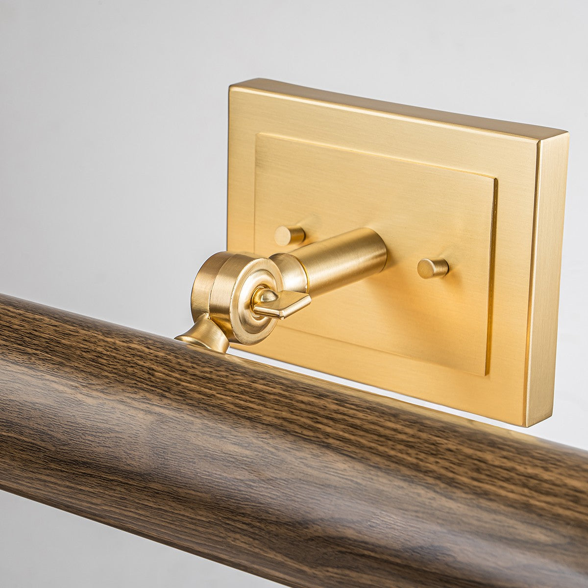 Lucas + McKearn - COATES-PLL-DWF - LED Picture Light - Coates - Dark Wood with Brushed Brass