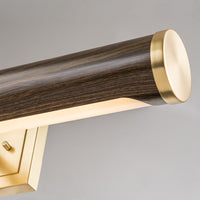 Lucas + McKearn - COATES-PLL-DWF - LED Picture Light - Coates - Dark Wood with Brushed Brass