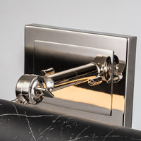 Lucas + McKearn - COATES-PLM-BM - LED Picture Light - Coates - Black Marble With Polished Nickel Accent