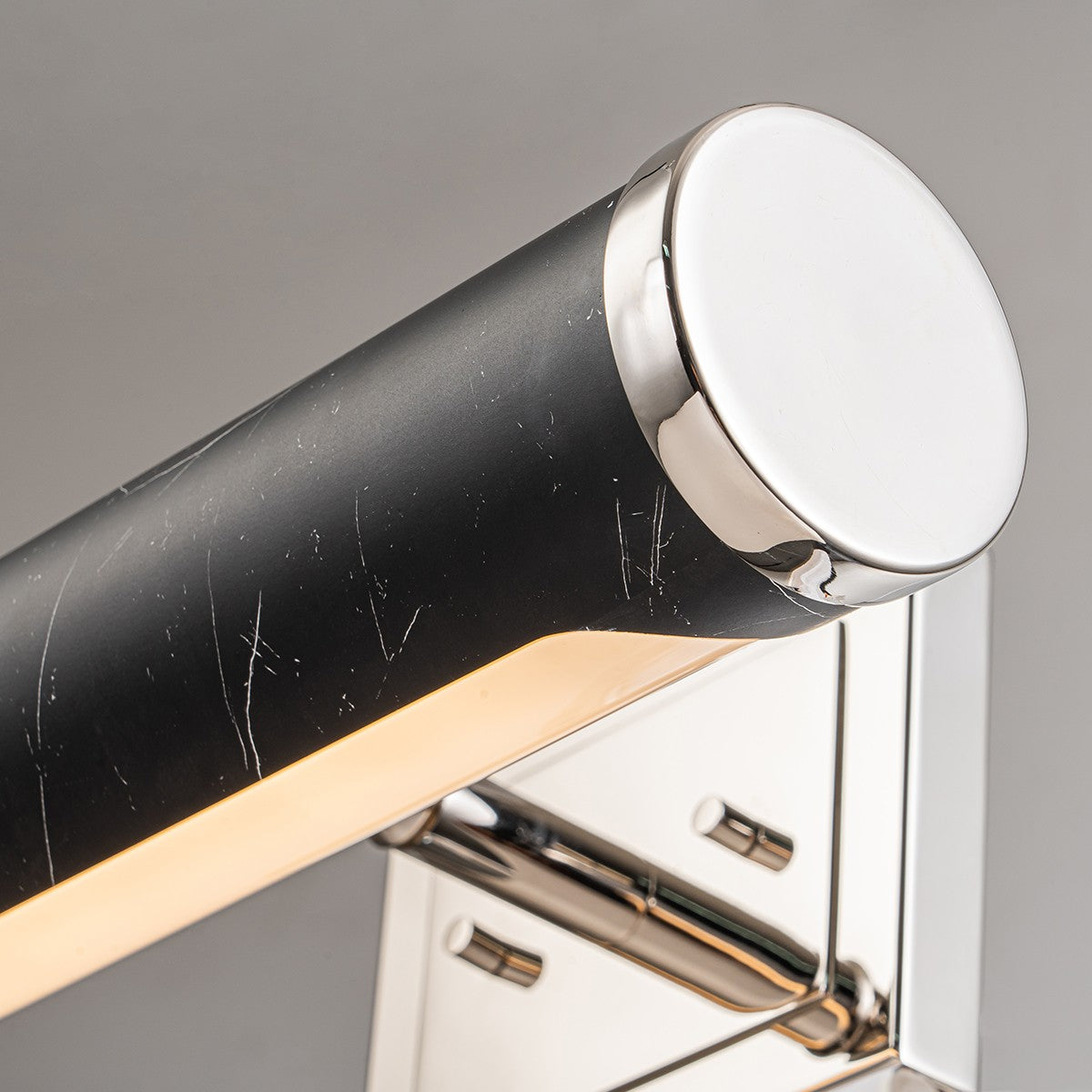 Lucas + McKearn - COATES-PLM-BM - LED Picture Light - Coates - Black Marble With Polished Nickel Accent