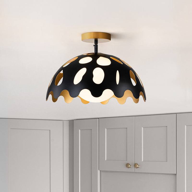 Lucas + McKearn - PD7376B-15 - One Light Pendant - Pebbles - Black