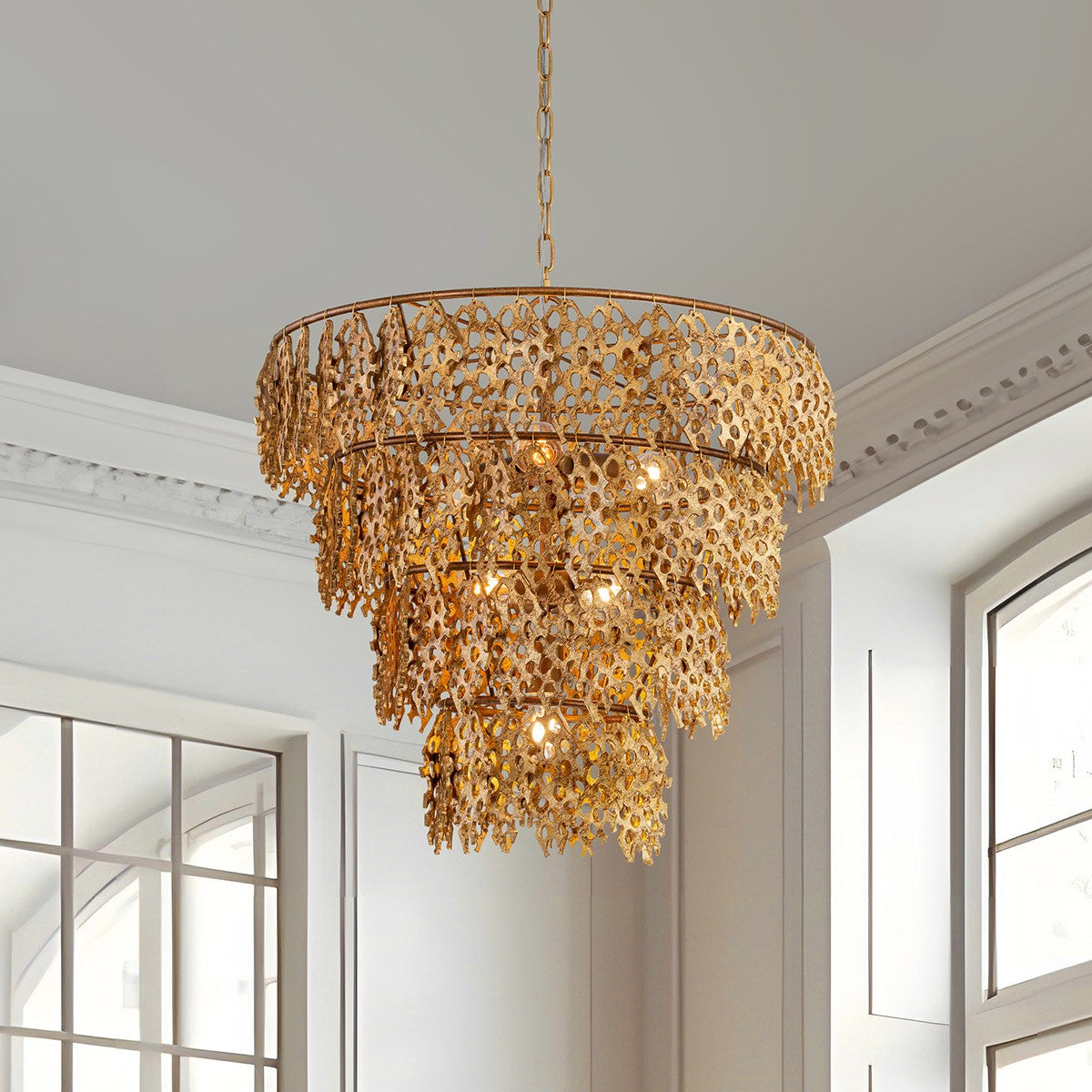 Lucas + McKearn - PD9710G-6 - Six Light Pendant - Coral Luxe - Gold