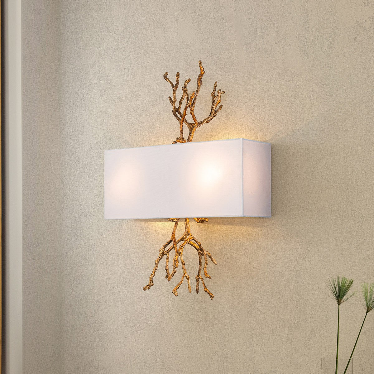 Lucas + McKearn - SC7390G-2 - Two Light Wall Sconce - Coral - Gold