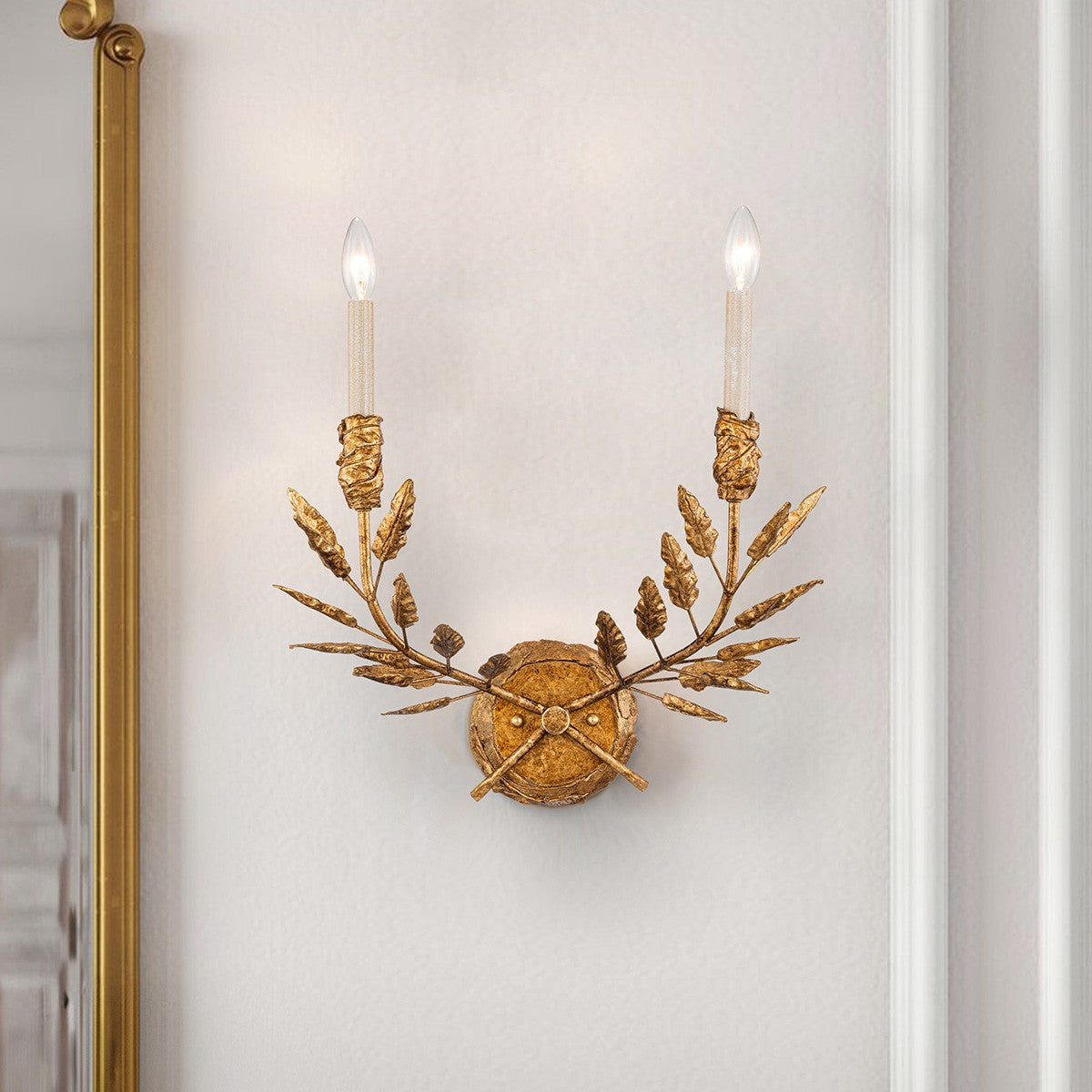 Lucas + McKearn - SC7407G-2 - Two Light Wall Sconce - Palm d'Or - Gold