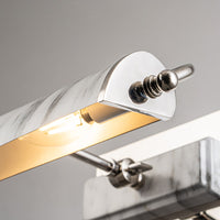 Lucas + McKearn - WINCHFIELD-PLM-PN-WM - Two Light Picture Light - Winchfield - Polished Nickel and White Marble