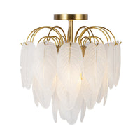 Artcraft - AC11785BR - Four Light Semi-Flush Mount - Alessia - Brushed Brass