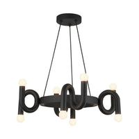 Alora - CH420823MB - Eight Light Chandelier - Sadie - Matte Black