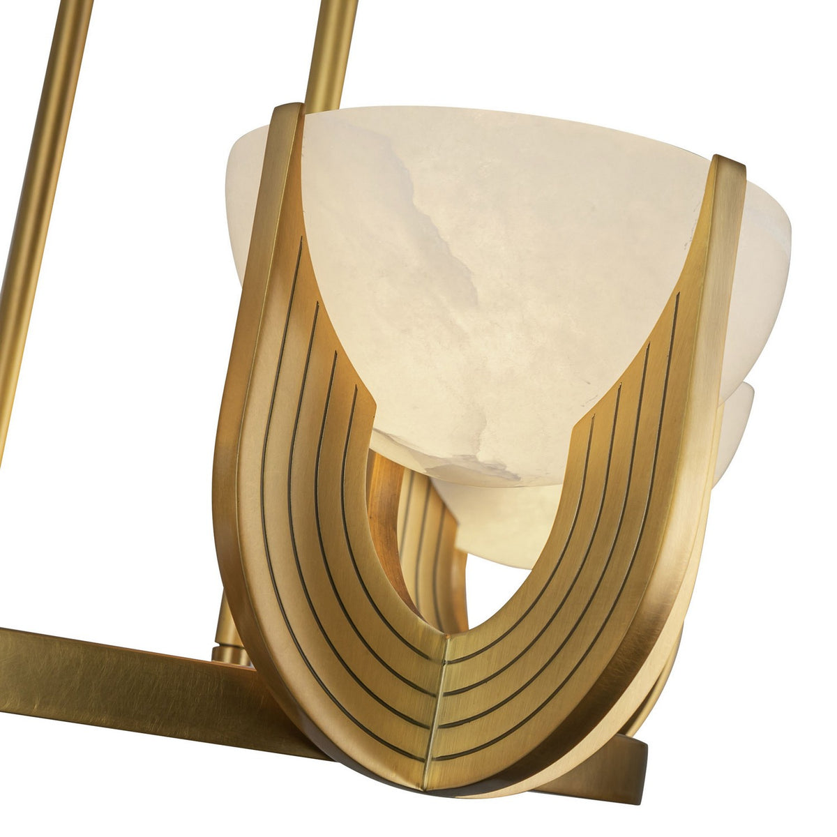 Alora - CH362423VBAR-UNV - LED Chandelier - Colette - Vintage Brass/Alabaster