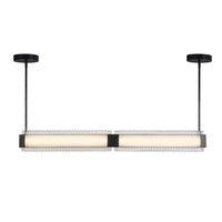 Alora - LP374247UBCR-UNV - LED Linear Pendant - Alai - Urban Bronze/Ribbed Glass