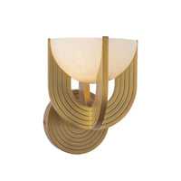 Alora - WV362106VBAR-UNV - LED Wall Vanity - Colette - Vintage Brass/Alabaster