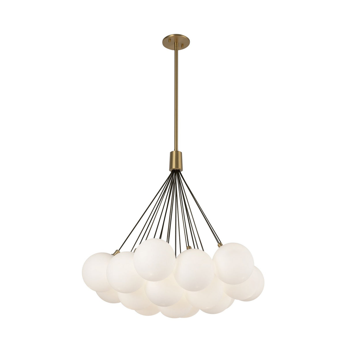 Kuzco Lighting - CH3128-BG/OP - LED Chandelier - Bolla - Brushed Gold/Opal Glass
