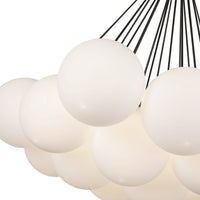 Kuzco Lighting - CH3128-BK/OP - LED Chandelier - Bolla - Black/Opal Glass