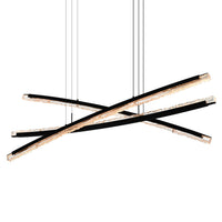 CWI Lighting - 1710P70-3-101 - LED Chandelier - Saber - Black