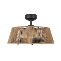 Kuzco Lighting - CF41424-MB/BR-5CCT - 24"Ceiling Fan - Isla - Matte Black/Braided Rope