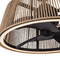 Kuzco Lighting - CF41424-MB/BR-5CCT - 24"Ceiling Fan - Isla - Matte Black/Braided Rope