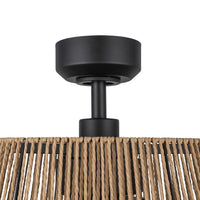 Kuzco Lighting - CF41424-MB/BR-5CCT - 24"Ceiling Fan - Isla - Matte Black/Braided Rope