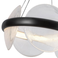 Kuzco Lighting - CH13922-UBCR-UNV - LED Chandelier - Taurus - Urban Bronze/Clear Ribbed Glass