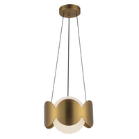 Kuzco Lighting - CH59810-BG/OP - One Light Chandelier - Ciel - Brushed Gold/Opal Glass