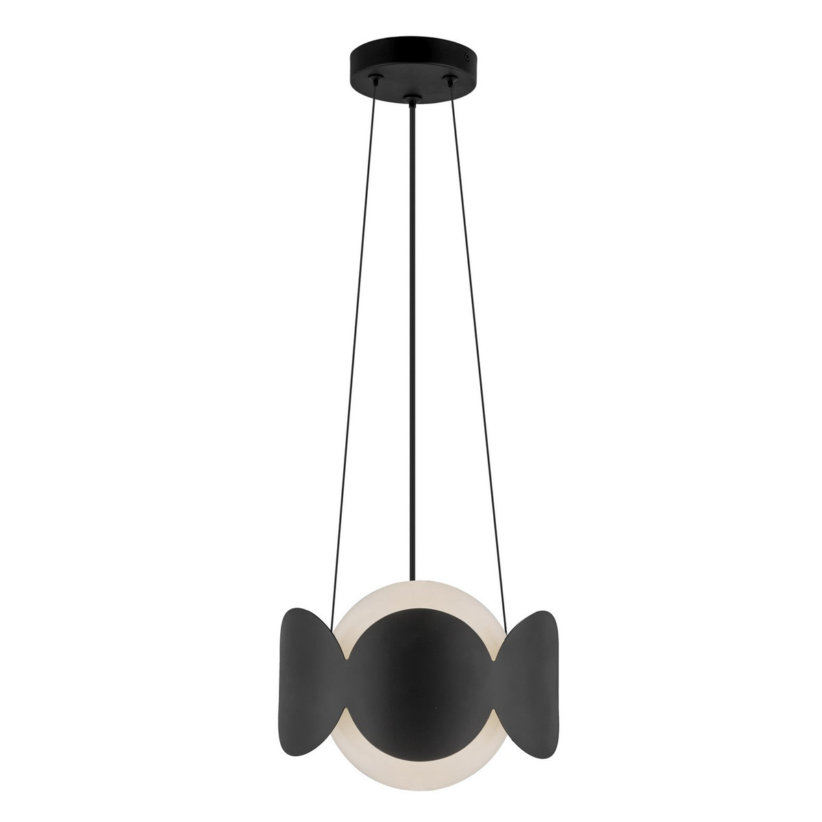 Kuzco Lighting - CH59810-BK/OP - One Light Chandelier - Ciel - Black/Opal Glass