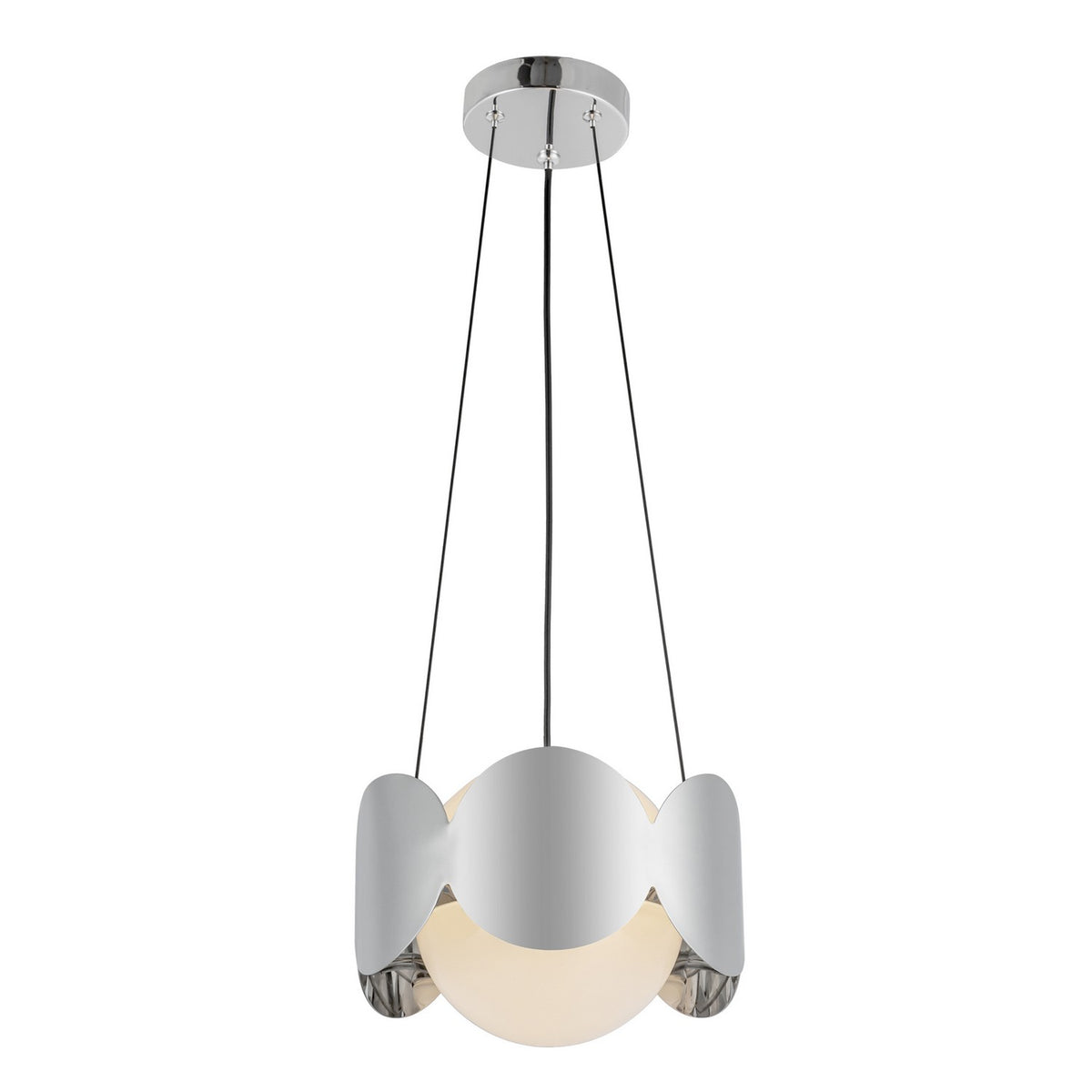 Kuzco Lighting - CH59810-CH/OP - One Light Chandelier - Ciel - Chrome/Opal Glass