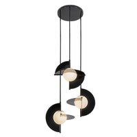 Kuzco Lighting - CH65127-GBK/OP-UNV - LED Chandelier - Scorpio - Glossy Black/Opal Glass