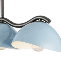 Kuzco Lighting - LP57642-BK/CER - Seven Light Linear Pendant - Atlas - Black/Cerulean