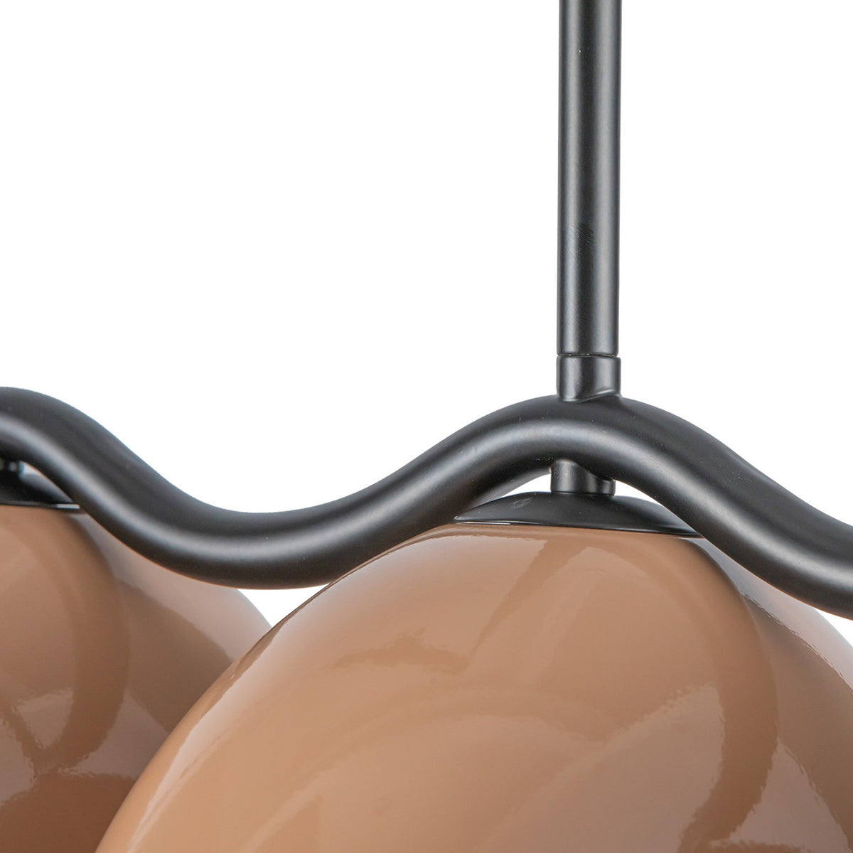 Kuzco Lighting - LP57642-BK/PEC - Seven Light Linear Pendant - Atlas - Black/Peach