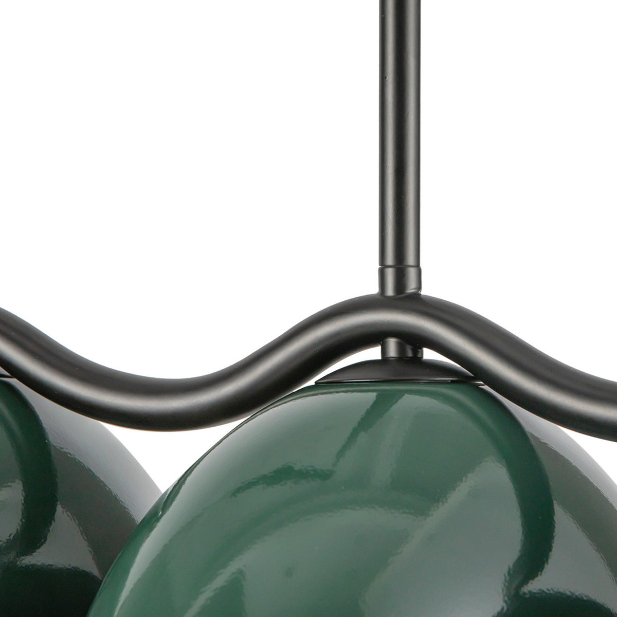 Kuzco Lighting - LP57642-BK/PGN - Seven Light Linear Pendant - Atlas - Black/Pine Green