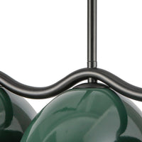 Kuzco Lighting - LP57642-BK/PGN - Seven Light Linear Pendant - Atlas - Black/Pine Green